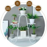 Soporte planta 6 niveles interiores y exteriores, estante macetas múltiples plantas, soporte planta metal blanco patio - details 13