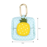 Mini billetera con diseño en miniatura de limón, huevo frito, pepino y pan - details 2
