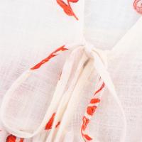 PB & ZA2025summer nueva moda femenina versátil estampado de manga larga con cuello en V vestido sencillo suelto Falda corta - details 5