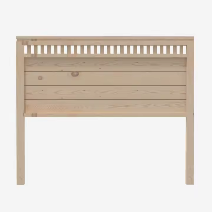 Cabecero Bora para Cama de 150 Fabricado en Madera Maciza de Pino insigni Acabado Blanco Satinado - 1