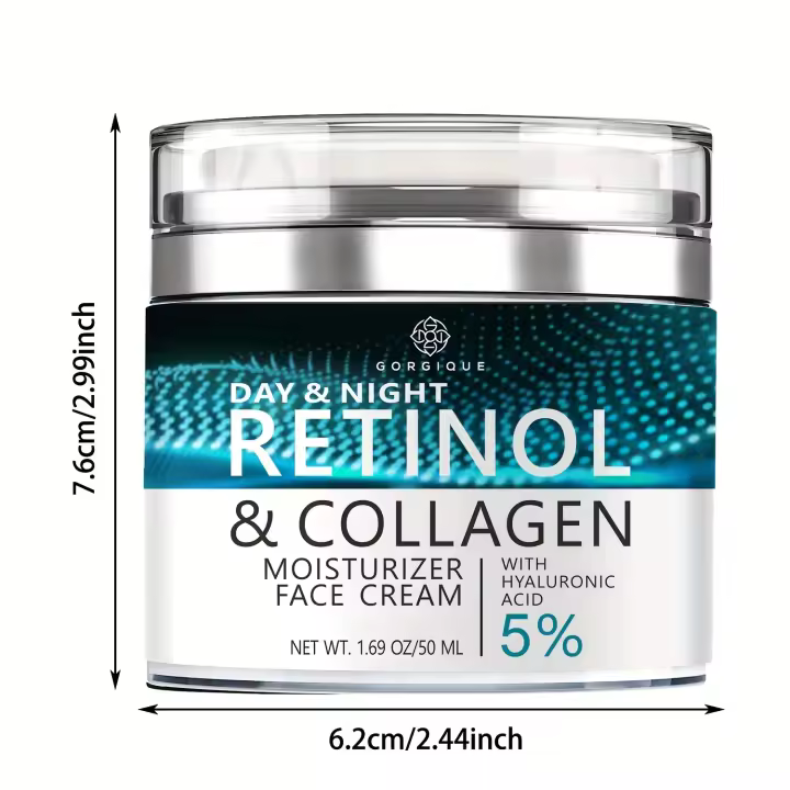 Crema hidratante facial con retinol - Crema hidratante antienvejecimiento de día y noche - 1