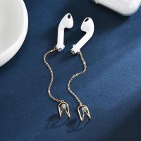 2 unids/par decoración de oreja auriculares cadenas antipérdida Clip de oreja perla cadenas para auriculares pentagrama joyería auriculares Clip de cadena - details 7