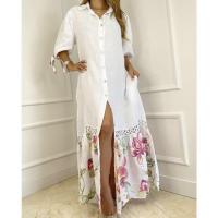 Vestido de verano estampado casual para mujer, vestidos largos de moda para mujer - details 0