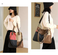 Bolsos de empalme retro para mujeres, bolsos de lona de gran capacidad, bolsos de hombro para mujeres - details 1