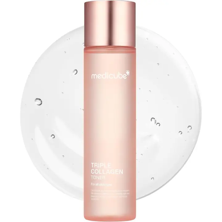 Medicube Triple Toner Hidrolizado, Atelo, Colágeno Soluble Hidratación Profunda y Piel Rechoncha - Fórmula de Absorción Rápida para Todo el Día - 1