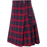 Falda de Fiesta Escocesa Unisex Falda Plisada con Bolsillos - details 0