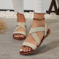 Zapatos romanos de verano para mujer, calzado con correa en el tobillo, cabeza redonda, suela plana, talla grande - details 9