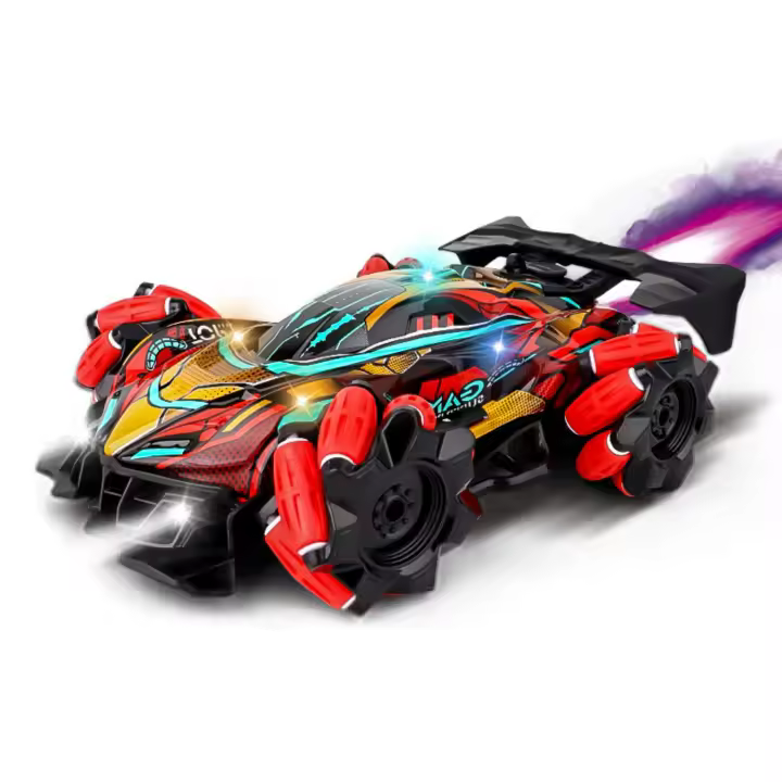 Drift Car Con Música Luces Led 2.4G Guante Gesto Radio Control Remoto Spray Coches de Acrobacias 4WD Juguetes - 1