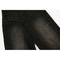 Nuevos vaqueros Retro americanos, pantalones de pierna ancha de talla grande rectos de calle - details 7