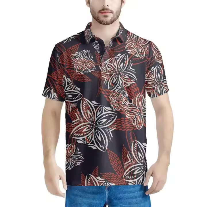 Polo con estampado polinesio a la moda, cuellos de ropa, camisas, camisas de golf duraderas a bajo precio - 1