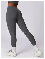 Mallas de Yoga para mujer, pantalones deportivos sin costuras, de cintura alta, con realce de caderas, para entrenamiento y correr - details 15