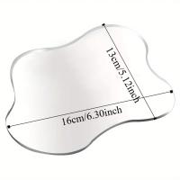 Posavasos transparente con forma de nube Irregular, posavasos acrílico antiescaldado, barra de almohadilla de aislamiento térmico de estilo minimalista moderno, 5 uds. - details 0
