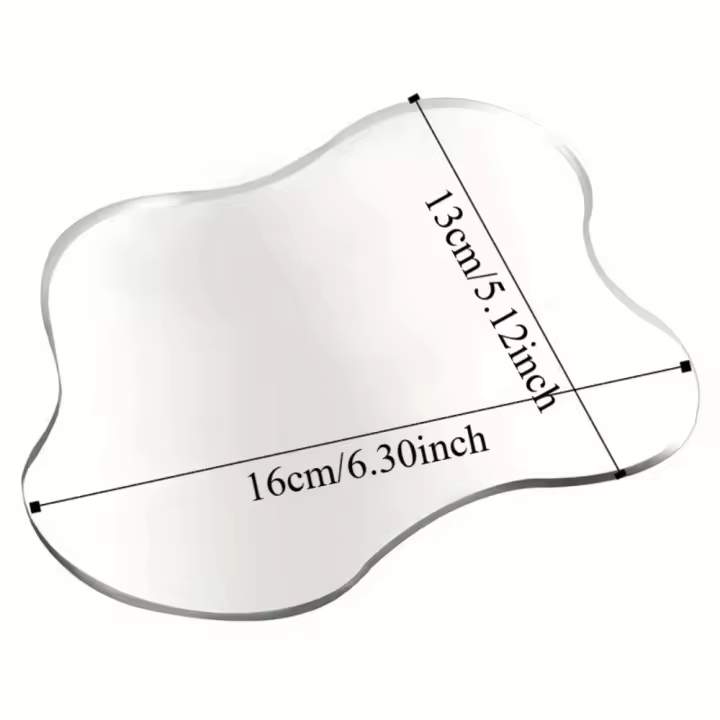 Posavasos transparente con forma de nube Irregular, posavasos acrílico antiescaldado, barra de almohadilla de aislamiento térmico de estilo minimalista moderno, 5 uds. - 1