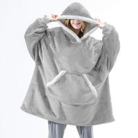 Manta de Sudadera con Capucha de Vellón Sherpa de Alta Calidez Tamaño Grande para Adultos - details 7