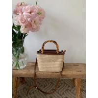 Bolsos de Viaje Hechos a Mano para Mujer Bolsos Cruzados de Verano de Paja con Asa de Madera - details 2
