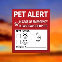 Pegatinas de Ventana Estáticas Pet Alert Paquete de 4 Señal de Rescate para Mascotas en Emergencias - details 2