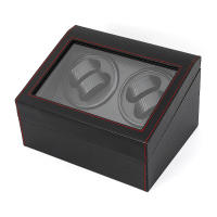 Caja enrolladora de reloj de rotación automática, estuche de almacenamiento de exhibición de reloj de fibra de carbono, negro, 4 + 6 - details 2