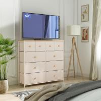 con 10 cajones de tela, cómoda para dormitorio, mueble de almacenamiento, muebles de dormitorio, cómoda para cocina, oficina, pasillo, mueble para TV con cajones - details 8