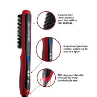 NEW Hair Straightener Men Beard Comb Ceramic Hair Comb Straighteners Brush for Men - details 7