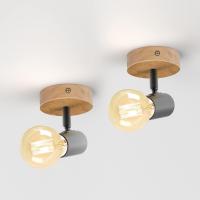 Goeco Luces de Pared de Metal y Madera Eficiencia Energética Iluminación 220V - details 5