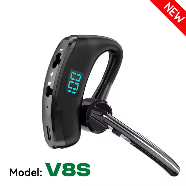 Auriculares inalámbricos V8S con Bluetooth, dispositivo de audio con pantalla LED, Control de voz, llamadas entrantes, micrófono HD, 30 horas de tiempo de música - 1