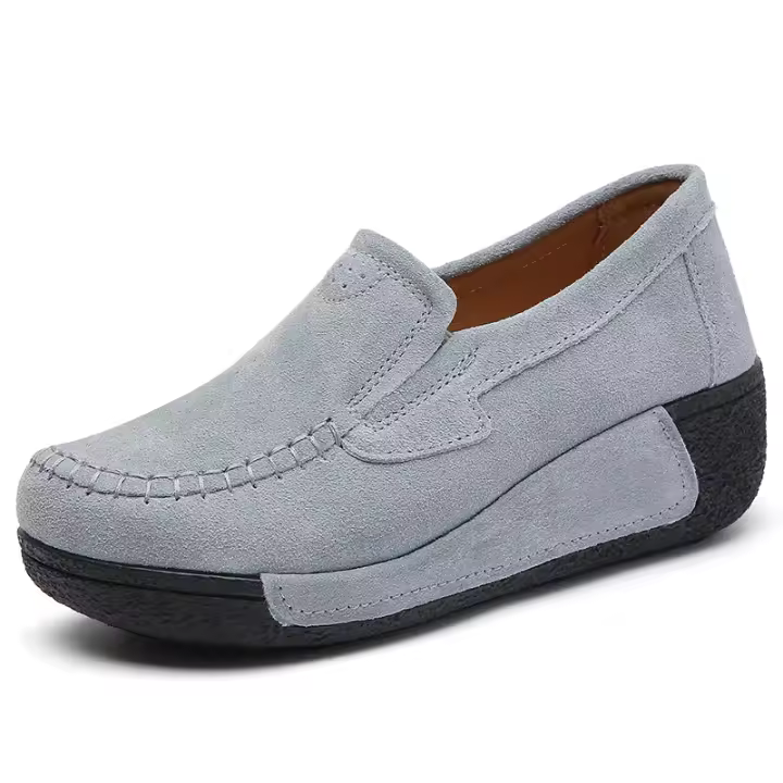 Zapatos casuales sin zapatos para mujer, cómodos, gruesos, suaves, con plataforma, zapatos para caminar de negocios y de ocio. - 1
