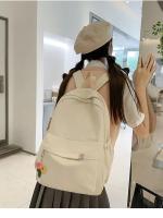 Mochila Impermeable de Nylon para Mujer Bolsa de Viaje Femenina Mochila Escolar para Niñas Adolescentes Bolsa de Libros de Color Sólido - details 9