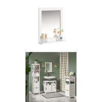 SoBuy Armario de Baño Mueble Baño Auxiliar Organizador con 1 Comportamiento Abierto y 2 Puertas 70 x 35 x 90 cm Blanco BZR121-W ES - details 20
