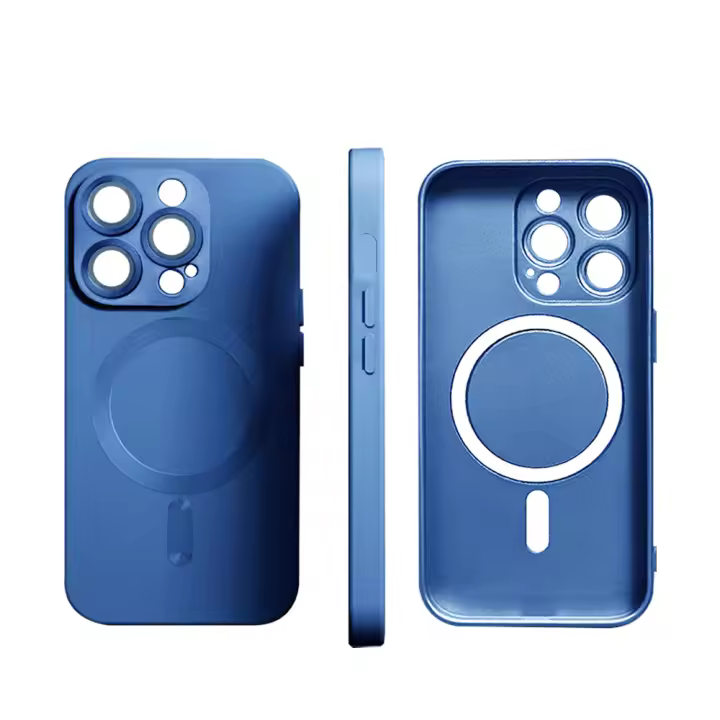 Funda de teléfono de carga inalámbrica de lujo para Apple iPhone 16 15 11 13 12 14 Pro Max Plus para Magsafe fundas magnéticas mate cubierta de lente - 1