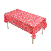 3 uds PEVA impermeable Navidad desechable decoración navideña copo de nieve mantel de fiesta 137X274 CM - details 3