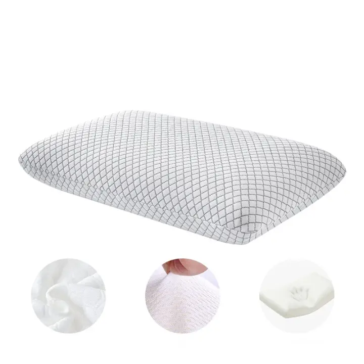 HEHUAI HT Almohada de Espuma de Memoria de Bambú Fibra Amigable con la Piel, Rebote Lento, Cuidado Cervical para Hotel, B&B, Hogar - 1