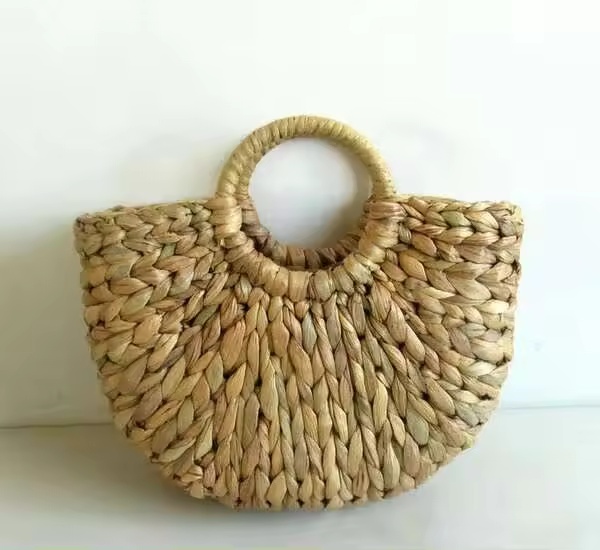 La mayoría de los productos más vendidos en línea, venta al por mayor, bolso de mano informal personalizado para mujer, cesta de paja para compras hecha a mano para playa de verano - 1