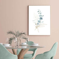 Póster de pared nórdico, hojas para pinturas, planta verde, decoración para dormitorio, sala de estar, póster moderno - details 3