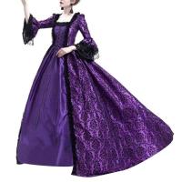 Elegante Vestido de Corte de Palacio con Cuello de Encaje Vestido de Reina Medieval para Fiesta de Halloween - details 8