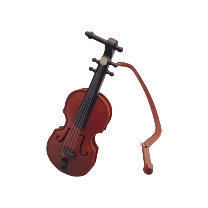 Mini Violin Ornament Juguete Musical Instrumento Decorativo Pequeño Paisaje Hecho a Mano Adorno Para El Hogar Estilo Sureste Asiático - 1