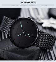 Reloj de Acero Inoxidable Impermeable de Diseño Sencillo Automático, Correa de Cuero, Marca Superior, Elegante para Hombres - details 18