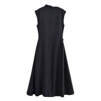 Ropa de mujer europea y americana temperamento popular versátil semi-cuello alto vestido de péndulo grande - details 2