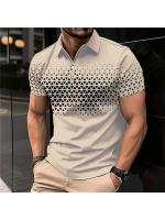 Polo de verano 2025 para hombre, manga corta, top de moda popular, estampado, corte ajustado. - details 21