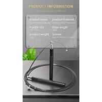 Cuerda de Saltar con Rodamiento de Bolas Giratorio de 360° Ajustable, Cubierta de Acero, Ideal para Fitness, Boxeo y Ejercicios 1 Unidad/Juego - details 12