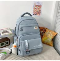 Mochila informal de gran capacidad nueva versión coreana pequeña mochila fresca y de moda Mochila japonesa simple de color sólido - details 41