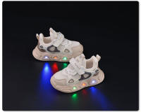 Nuevos zapatos de malla luminosos de primavera y otoño para niños y niñas, zapatos de bebé con suela suave iluminada, zapatos deportivos casuales con velcro para niños a la moda - details 9