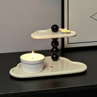 Bandejas de doble capa en forma de nube, bandeja de almacenamiento de artículos diversos con llave de plástico de gran capacidad, organizador decorativo de Perfume para aromaterapia - details 2