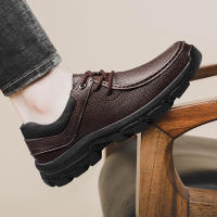 Abnkarwin Zapatos Casuales para Hombres de Cuero Genuino Tamaño Grande para Primavera y Otoño en Negro y Marrón Anti-Deslizante para Exteriores Material de Punta de Cuero Natural - details 24