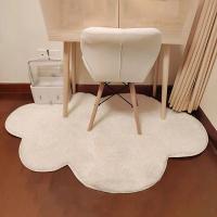 Alfombra de estilo escandinavo para habitación de niños, alfombrilla de felpa con diseño de nube blanca, 60x90cm, 1 unidad - details 5