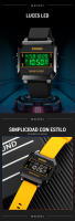 Reloj de Pulsera Deportivo Digital SKMEI Japón Resistente al Agua 3Bar con Luz LED Reloj de Cuenta Electrónico para Hombres - details 2