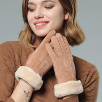 Guantes cálidos peludos para mujer, manoplas gruesas de felpa para mujer, mitones de dedo completo, pantalla táctil para exteriores, otoño e invierno, nueva moda - details 5
