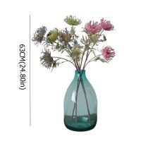 Flor de cojín de alfilete Artificial de 63cm, tacto Real, garra de cangrejo de 3 cabezas, flor de crisantemo, flores falsas realistas hechas a mano, decoración de boda - details 0