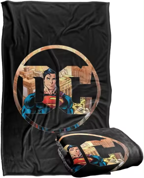 Manta supersuave de tacto sedoso de Superman Dc - 1