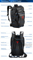 MOTOCENTRIC Paquete de Motoacuario Impermeable Gran Capacidad, Diseño Reflectante, Respirable con Malla, Bolsa de Viaje al Aire Libre Multifuncional - details 0