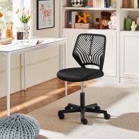 Silla Escritorio de Oficina Ergonómica Silla Giratoria Altura Ajustable sin Reposabrazos Asiento Malla Rosa - details 33